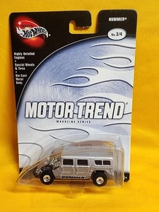 100% Hot Wheels โ02 Hummer Motor Trend Magazine Series Silver 1/64 Scale NIP ๐ฅE - Picture 1 of 15