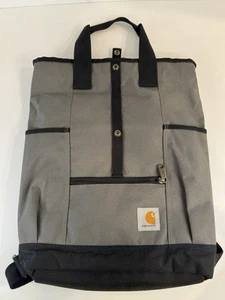 Gray Carhartt Legacy Backpack Laptop Bag Hybrid Tote Bag Padded Compartment - Picture 1 of 6