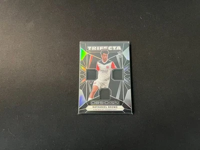 2024-25 Panini Obsidian Soccer Trifecta Material #5 Nathaniel Brown 109/199 RC - Image 1 of 2
