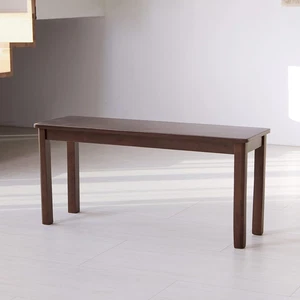 Cabin 37.4" Wooden Dining Bench/Small Modern Farmhouse Malaysian Oak Wood Bench  - Picture 1 of 10