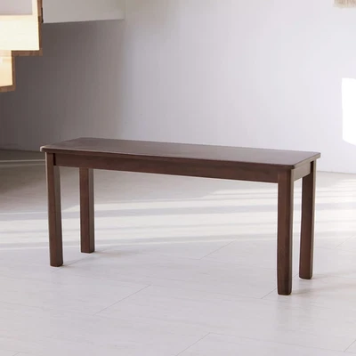 Cabin 37.4" Wooden Dining Bench/Small Modern Farmhouse Malaysian Oak Wood Bench  - Image 1 of 4