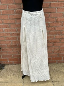 Jigsaw Cream Striped A line Skirt Uk12 - Picture 1 of 14