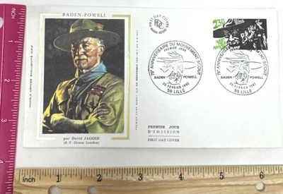 FDC 1982 Baden Powell 75th Anniversary Scout Movement First Day Cover - Image 1 of 3