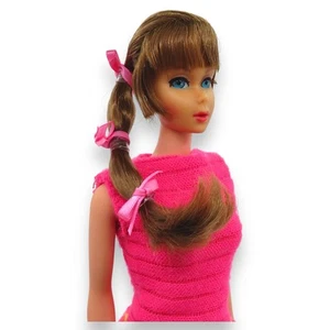 Vtg Barbie 1968 Talking TNT Doll #1115 Complete Outfit Brown Hair Ribbons Mattel - Picture 1 of 13