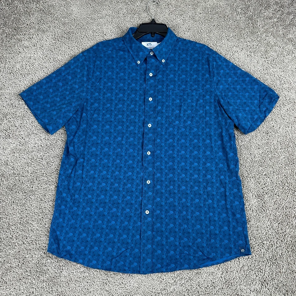 Southern Tide Shirt Mens Large Intercoastal Performacnce Geometric Button Up - Image 1 of 4