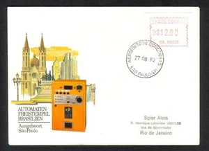 43702 BRAZIL 1982 FDC -VENDING MACHINE FROM AGENCY 010 'CONGONHAS' SÃO PAULO - Picture 1 of 1