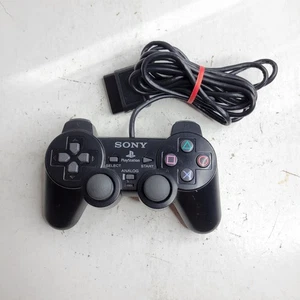 Controlador PlayStation 2 PS2 Oficial OEM Sony DualShock 2 Negro Funcionando - Imagen 1 de 7