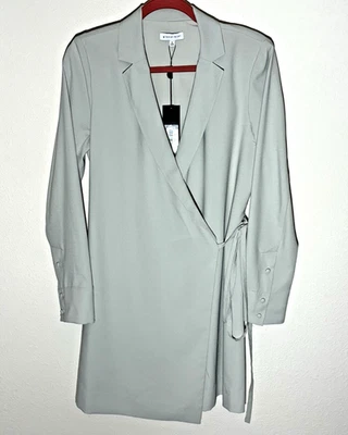 Chaqueta Gianni Bini para mujer 6 envoltura bronceada con corbata en puños laterales con botones ropa de negocios Foto 1 de 4