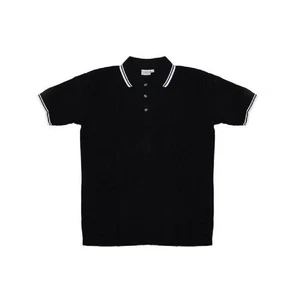 Christmas Central Men's Black Knit Pullover Golf Polo Shirt - Small - Picture 1 of 1