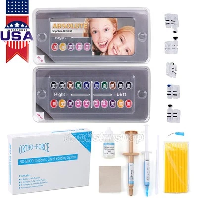 Soporte transparente para ortodoncia dental zafiro monocristalino soporte/adhesivo adhesivo adhesivo Foto 1 de 4