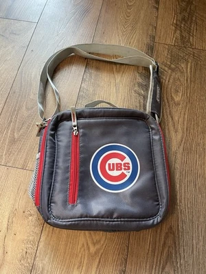 Chicago Cubs Coleman Team Logo Messenger Cooler Gray Discontinued - Image 1 of 4
