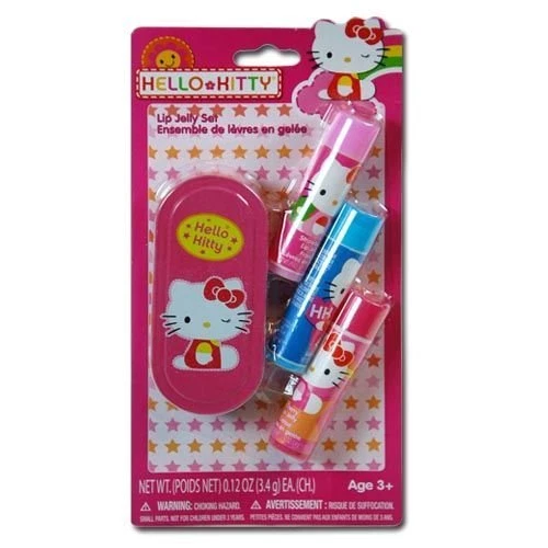 Hello Kitty 3pk Lip Balm with Small Tin on Blister Card - Image 1 of 1