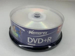 Memorex Blanco DVD+R 8x Velocidad 4,7 GB 120 Mins Husillos 25 Discos Nuevo Sellado - Nuevo - Imagen 1 de 8