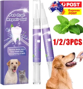 1/3x Pet Oral Repair Gel Reduce Plaque Tartar Buildup Breath Freshener No Brush - Picture 1 of 16