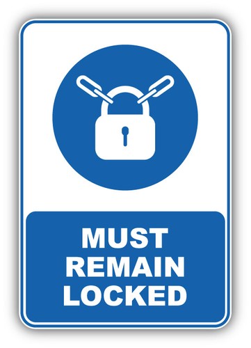 Must Remain Locked Mandatory Sign Car Bumper Sticker Decal | eBay