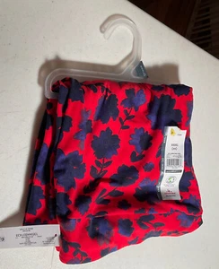 Women's Red/Blue Flowers WTC Americana High Rise Legging Capris size XXXL (22) - Picture 1 of 2