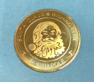 Santa Claus Wishing Coin Metal - Picture 1 of 4