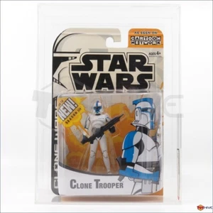 Star Wars Wars Clone Wars animated Clone Trooper Blue 2005 AFA 85 action figure - Picture 1 of 3