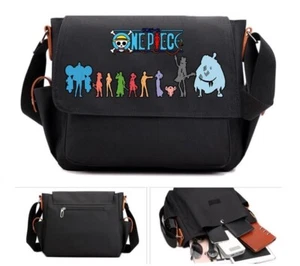 One Piece Luffy Anime Schultertasche Umhängetasche shoulder bag Schwarz Nylon - Picture 1 of 8