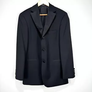 Hugo Boss Visconti Tuxedo Jacket Men 36S Black 3 Button Super 100 Wool Formal - Picture 1 of 10