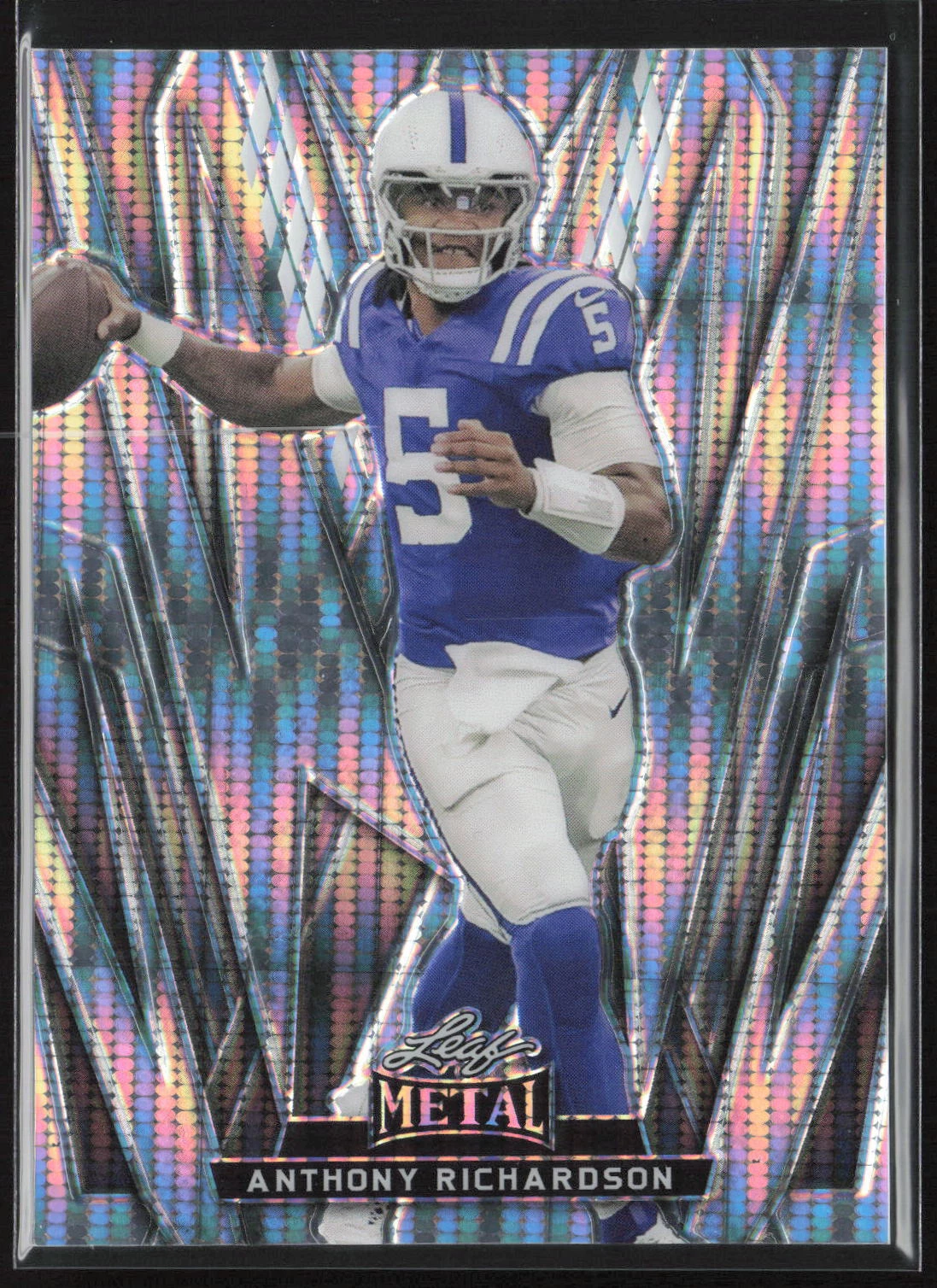 Anthony Richardson 2024 Leaf Metal #5 Base Silver Pulsar /10