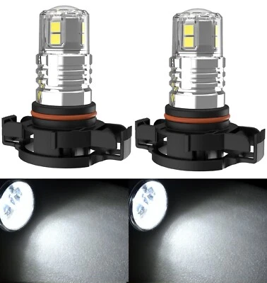 LED 20W PS24W 5202 H16 6000K White Two Bulbs Fog Light Replacement Lamp Upgrade - Image 1 of 4