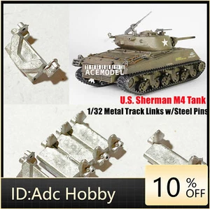 1/32 US M4 Sherman Medium Tank Lead-tin Alloy Workable Track Links w/Steel Pins - Picture 1 of 15