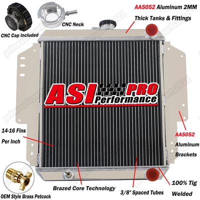 2ROW Aluminum Radiator For 1981-1996 Suzuki Samurai SPFTOP/HARDTOP SJ410/413 2DR Foto 1 de 4