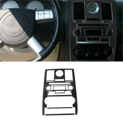 5 peças acabamento interno de fibra de carbono console central para Chrysler 300 2005-2007 - Imagem 1 de 4