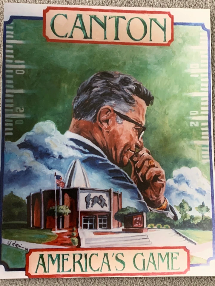 VINCE LOMBARDI CANTON OHIO PRO FOOTBALL HALL OF FAME 11X14 - Image 1 of 1