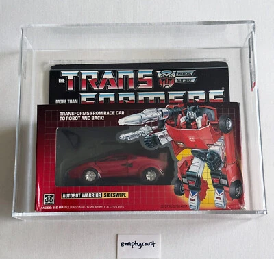 1984 变形金刚 G1 Autobot Sideswipe MISB AFA 等级 75 EX+/NM 无 Rubsign — 第 1/4 张图片