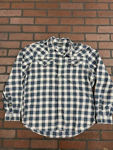 Eddie Bauer Pearl Snap Plaid Shirt Classic Fit Men’s Large Western Rodeo - Picture 1 of 8