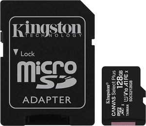 Kingston 128GB microSDXC Canvas Select Plus 100MB/s Read A1 Class 10 UHS-I Me... - Picture 1 of 1