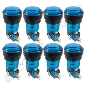 8 x Botones y Microinterruptores Arcade Iluminados Redondos Azul 5V LED T10 28mm - Imagen 1 de 3