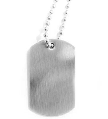Collana con ciondolo piastrina militare soldato in acciaio inox Idea Regalo  - Immagine 1 di 4