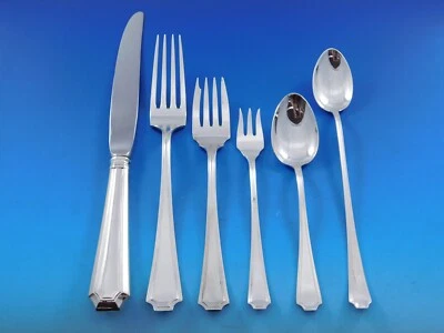 Fairfax by Durgin-Gorham Sterling Silver Flatware Set 8 Service 54 pcs Dinner - Image 1 of 4