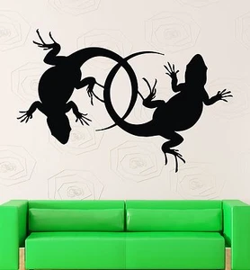 Animal Lizard Wall Stickers Salamander Reptiles Vinyl Decal Tribal Decor (ig135) - Picture 1 of 3