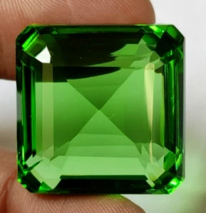 AAA+ 58.95 Ct. Large Green Peridot Square Cut Loose Gemstone Gift @Thanksgiving - Picture 1 of 9