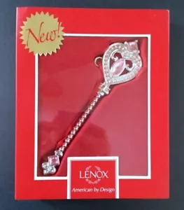 Lenox Magic Wand Ornament Silver Plated Pink Crystal Fairy Princess Holiday - Picture 1 of 6