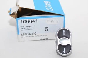 Doppeldrucktaster von BACO Typ L61QA33C, Frontring Kunststoff, verchromt schwarz - Bild 1 von 4