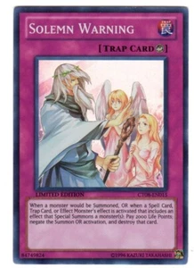 Yugioh - 1X Feierliche Warnung - Super Rare - Limitiert - CT08-DE015 - Light Play - Bild 1 von 1