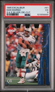 1995 Excalibur DAN MARINO #41 Sword and Stone Silver Die-Cut PSA 5 - POP 1 - Picture 1 of 2