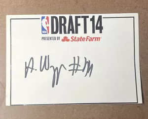 Andrew Wiggins Signed 2014 Draft Class StockCard Autographed NBA Rookie Auto 1/1 - Picture 1 of 3