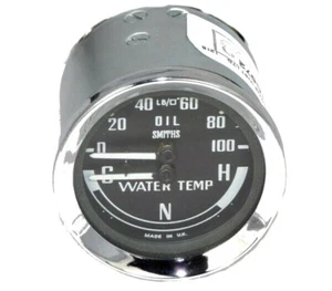 BHA4900 - SMITHS DUAL GAUGE 0-100LBS/CNH MGB/GT, MG MIDGET, HEALEY GD1301/21 OE - Picture 1 of 13