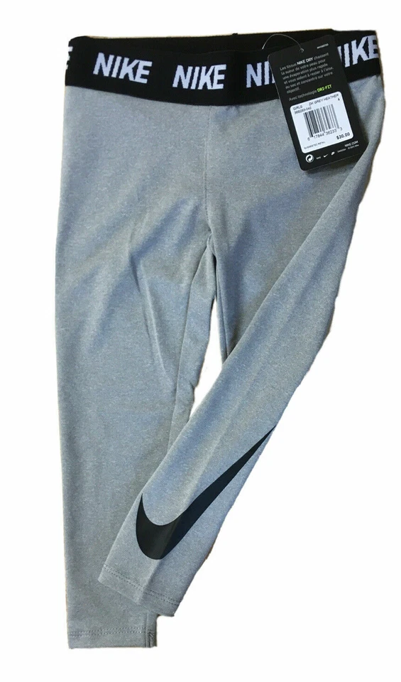 Girls Youth Nike Dri-fit Sport Leggings and T Shirt Set Volt Size 6