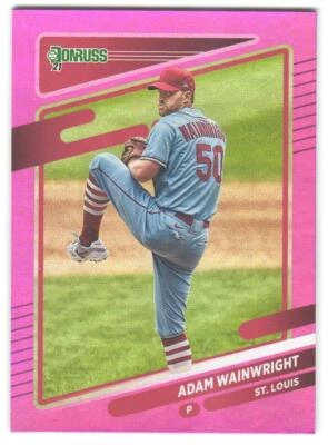 2021 Donruss Adam Wainwright #137 Holo Pink - Image 1 of 2