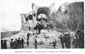 B2489) MARTIRANO VECCHIO LA CHIESA DOPO IL TERREMOTO 8 SETTEMBRE 1905 CATANZARO - Imagen 1 de 2