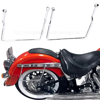 Bolsa de sillín alforja soportes barras para Harley Davidson Softail 1984-up Foto 1 de 4