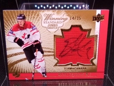 2014 Team Canada Collection Winning Standard Jumbo Swatch AUTO Ryan Getzlaf  /25 - Image 1 of 4