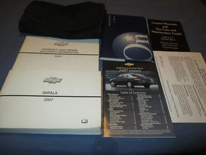 Chevrolet Impala 2007 juego manual de dueños con estuche - Imagen 1 de 1